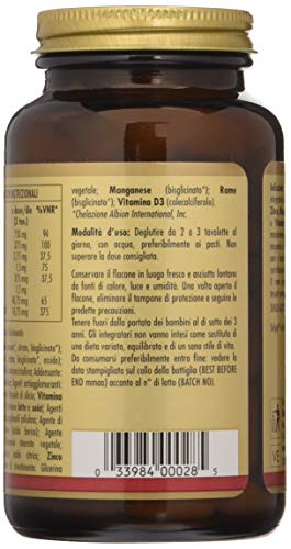 Solgar Osteo Supplement Integratore Alimentare 120 Tavolette