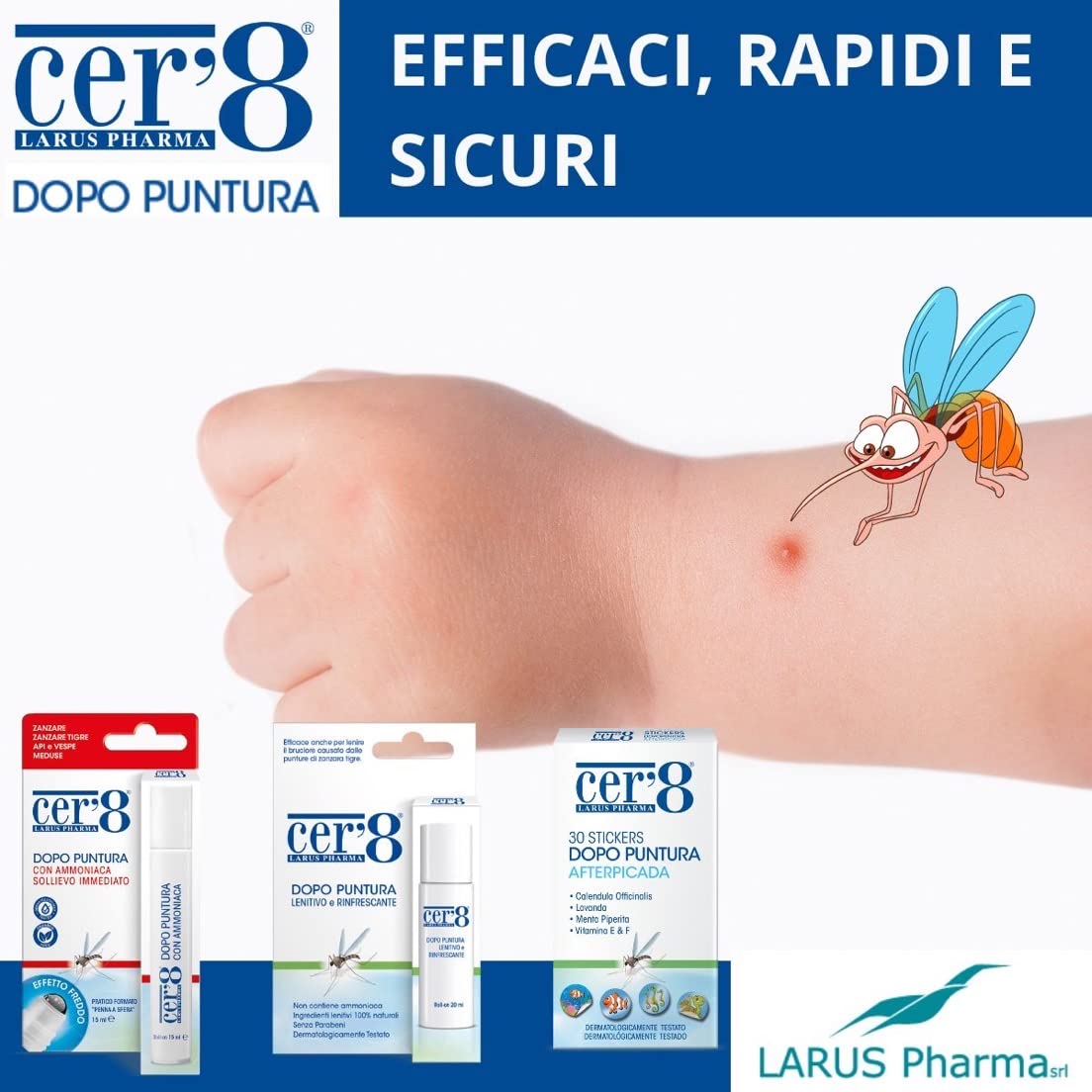 Larus Pharma Cer'8 Roll-On Dopo Puntura 20ml