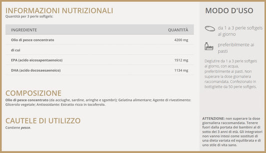Solgar Neuro Pesce, 50 perle softgels, Peso netto: 88g