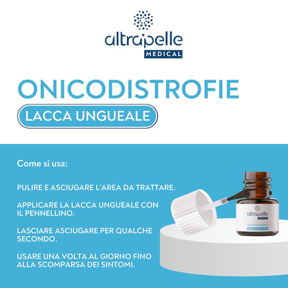 Altrapelle - Onicodistrofie Lacca Ungueale 4 in 1-7 ml - protegge - nutre idrata e rinforza le unghie con Acido Ialuronico - Made in Italy