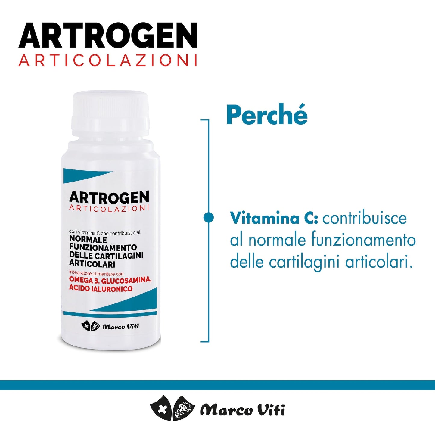 Marco Viti Artrogen Articolazioni Integratore Alimentare 60 Perle Soft gel, 98.4 grammo, 1