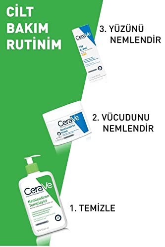cerave, detergente idratante, per pelle normale o secca, 236 ml