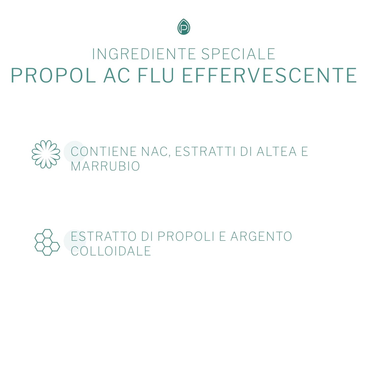 PropolAC Flu Effervescente - Integratore Alimentare, Dispositivo medico - Con NAC ed estratto di propoli - protegge le vie aeree - 10 buste da 4 g