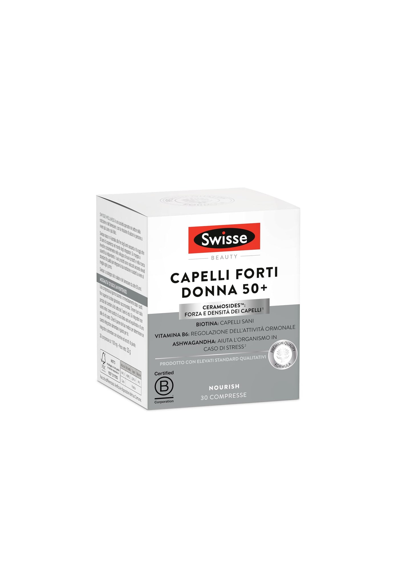 Swisse Capelli Forti Integratore Alimentare che Combina Vitamine, Minerali e Ingredienti di Origine Naturale