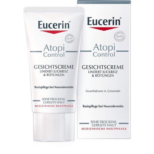 Eucerin AtopiControl Gesichtscreme lindert Juckreiz & Rötungen, 50 ml Crema