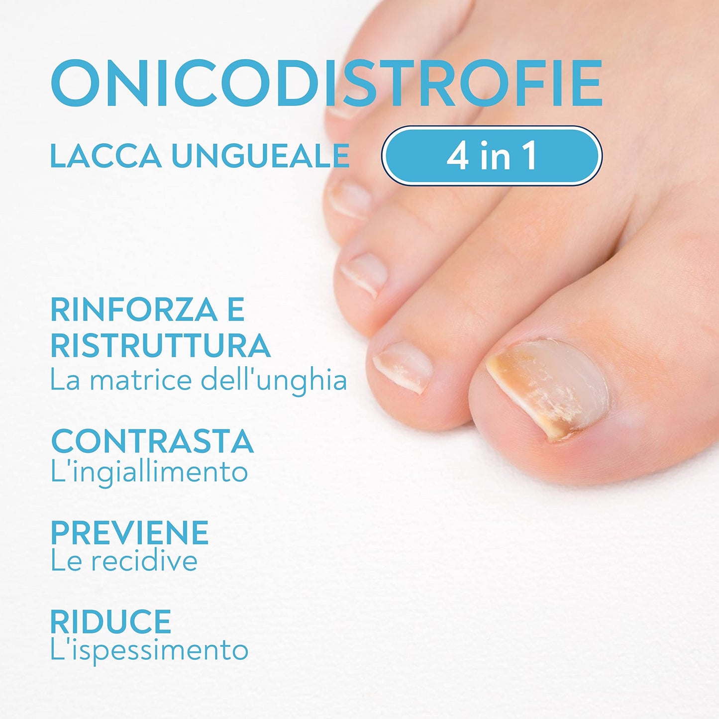 Altrapelle - Onicodistrofie Lacca Ungueale 4 in 1-7 ml - protegge - nutre idrata e rinforza le unghie con Acido Ialuronico - Made in Italy