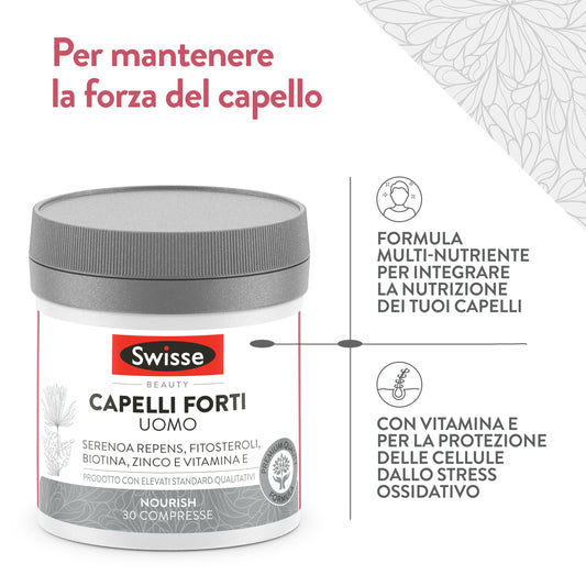 Swisse Capelli Forti Integratore Alimentare che Combina Vitamine, Minerali e Ingredienti di Origine Naturale