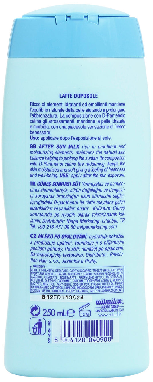 DELICE SOLAIRE Latte Doposole Idratante 250 ml, Formula Rinfrescante con D-Pantenolo, Abbronzatura Prolungata, Dermatologicamente Testato