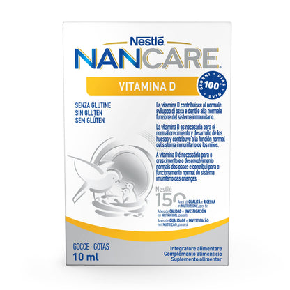 NESTLÉ NANCARE VITAMINA D Integratore Alimentare pediatrico per Lattanti e Bambini dalla nascita, Flacone 100ml