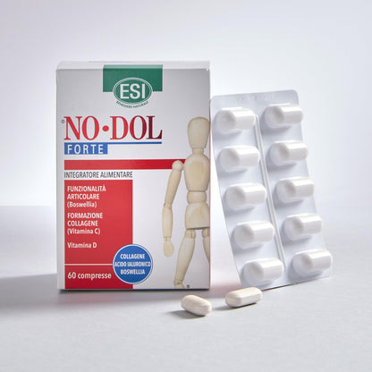ESI NO DOL FORTE 60 Compresse - Integratore Alimentare per Funzionalità Articolare (Boswelia), Formazione Collagene (Vitamina C) e Vitamina D