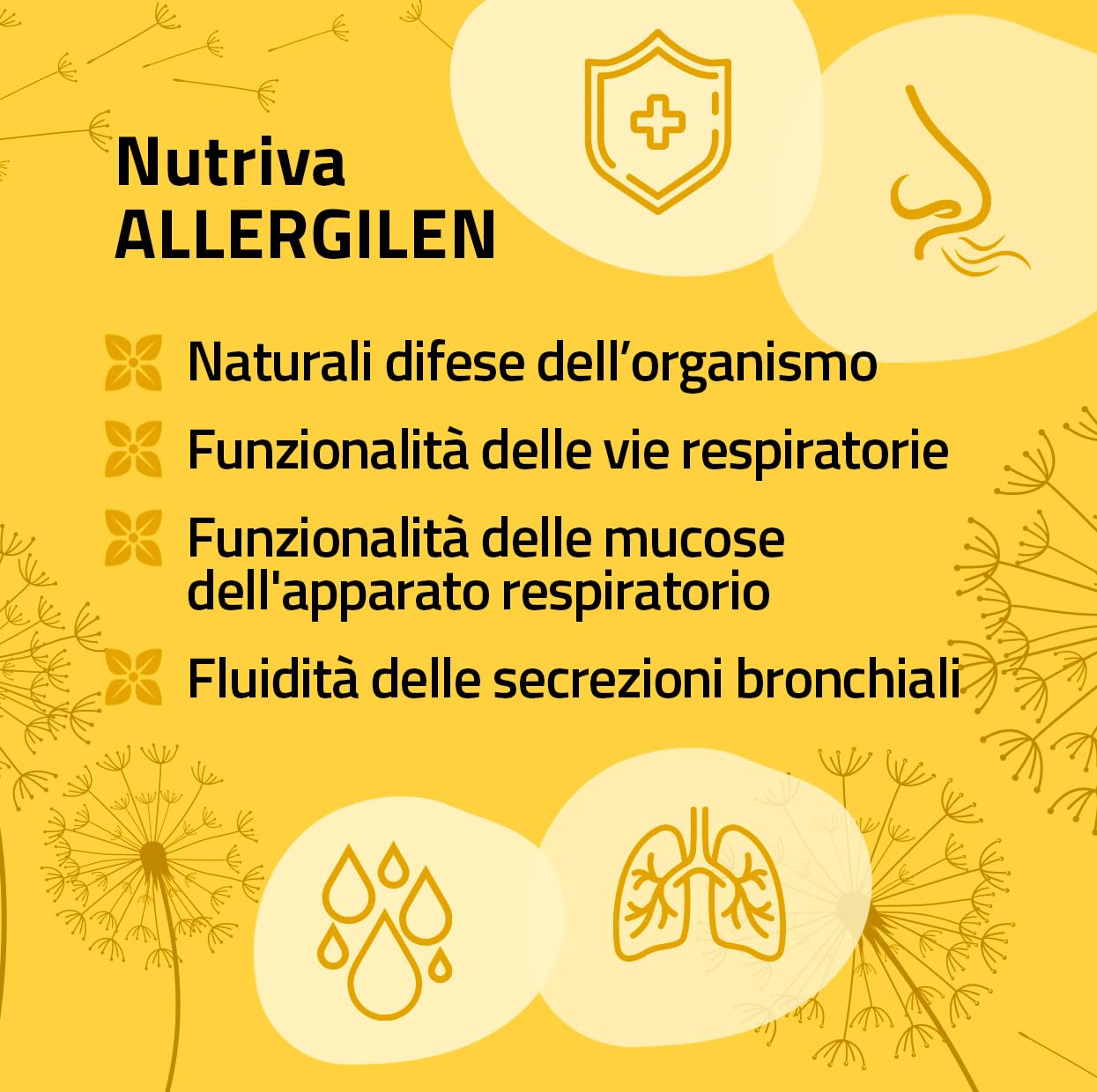 NUTRIVA Allergilen Allergie da Polline, Aloe Vera, Propoli, Eucalipto e Ribes