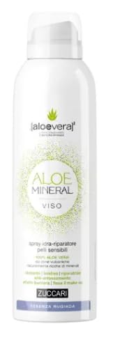 Zuccari AloeMineral Viso Essenza Rugiada, Spray da 150ml, Con Aloe Vera da Zone Vulcaniche, Acido Jaluronico da Aloe, Estratto di Faggio e Hamamelis, Idratazione e Protezione per Pelli Sensibili