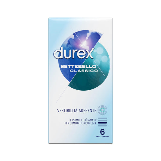 Durex Settebello Classico Preservativi, 6 Profilattici