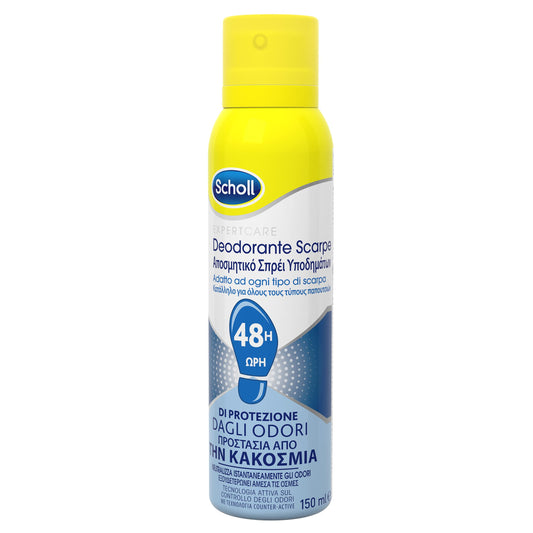 Dr. Scholl's ExpertCare Deodorante Spray per Scarpe con Tecnologia Attiva sul Controllo degli Odori