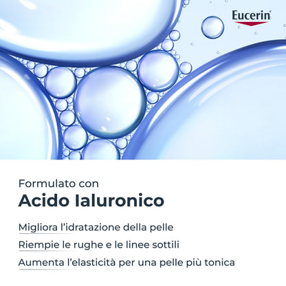 Eucerin Hyaluron-Filler Crema Giorno SPF 15 Pelli Secche 50 ml, Crema viso antirughe e idratante, Formula con SPF 15 e Acido Ialuronico per una pelle ringiovanita, Adatta per pelle secca