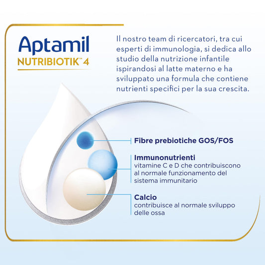 APTAMIL 4 - Latte di Crescita in Polvere per Bambini dai 24 mesi - Formato Convenienza da 3600 grammi (3 confezioni da 1200g)