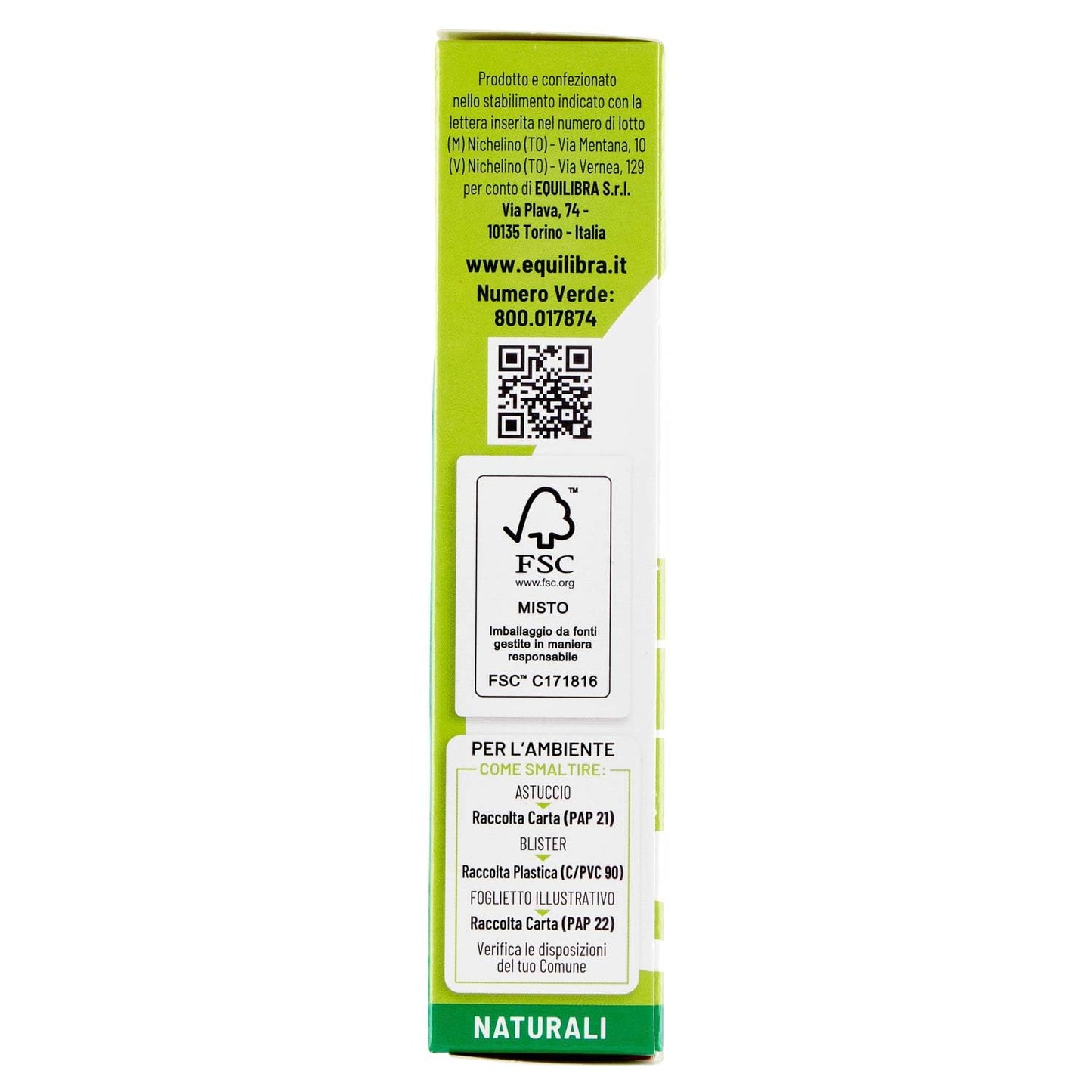 Equilibra Integratori Alimentari, Alga Snella, a Base di Estratto di Alga Bruna e Betulla con Centella a Alga Spirulina, Favorisce il Drenaggio dei Liquidi e il Metabolismo, 75 compresse