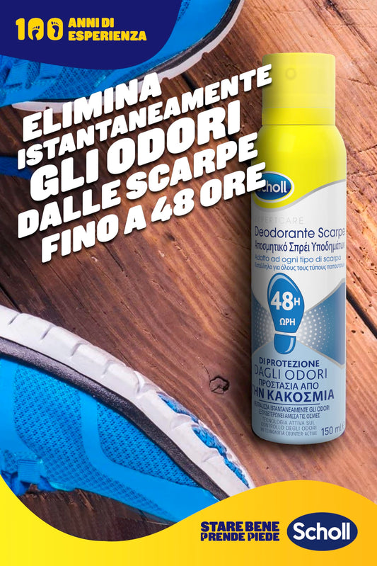 Dr. Scholl's ExpertCare Deodorante Spray per Scarpe con Tecnologia Attiva sul Controllo degli Odori