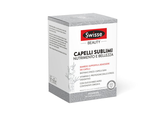 Swisse Capelli Sublimi 30 Compresse Integratore di Biotina, Vitamina C, Zinco, olio di ribes nero, integratore per capelli