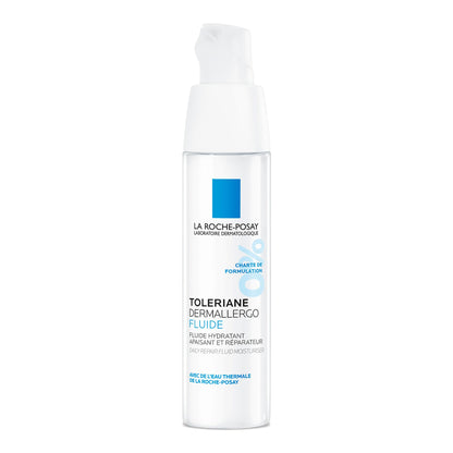 La Roche-Posay Toleriane Dermallergo, Fluido Viso e Occhi Lenitivo, Adatto a Pelli Allergiche, Azione Idratante, Formula con Sphingobioma, Neurosensine, Acqua Termale e Glicerina, 40ml