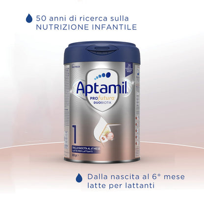 APTAMIL PROFUTURA Duobiotik 1 - Latte in polvere per Lattanti dalla Nascita al 6° mese - 3200 grammi (4 confezioni da 800g)