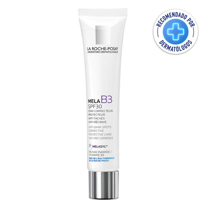 La Roche Posay Mela B3, Trattamento Correttivo Anti-Macchie SPF 30, Per Tutti i Tipi di Pelle, Azione Protettiva Anti-UVA e UVB, Azione Anti-Ricomparsa, Arricchito con Melasyl e Niacinamide, 40 ml