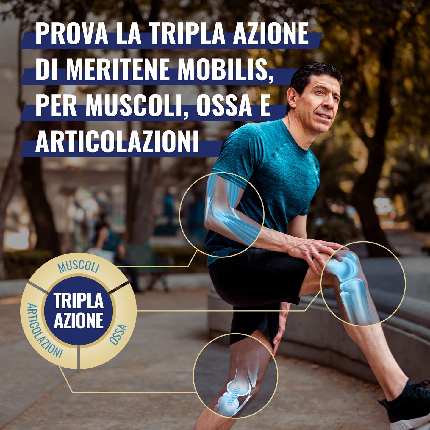 Meritene Mobilis Integratore Articolazioni | Tripla Azione | Collagene Idrolizzato, Vitamine e Proteine | Integratore Muscoli, Ossa e Articolazioni | Confezione da 210 g (10 Bustine X 21 g)