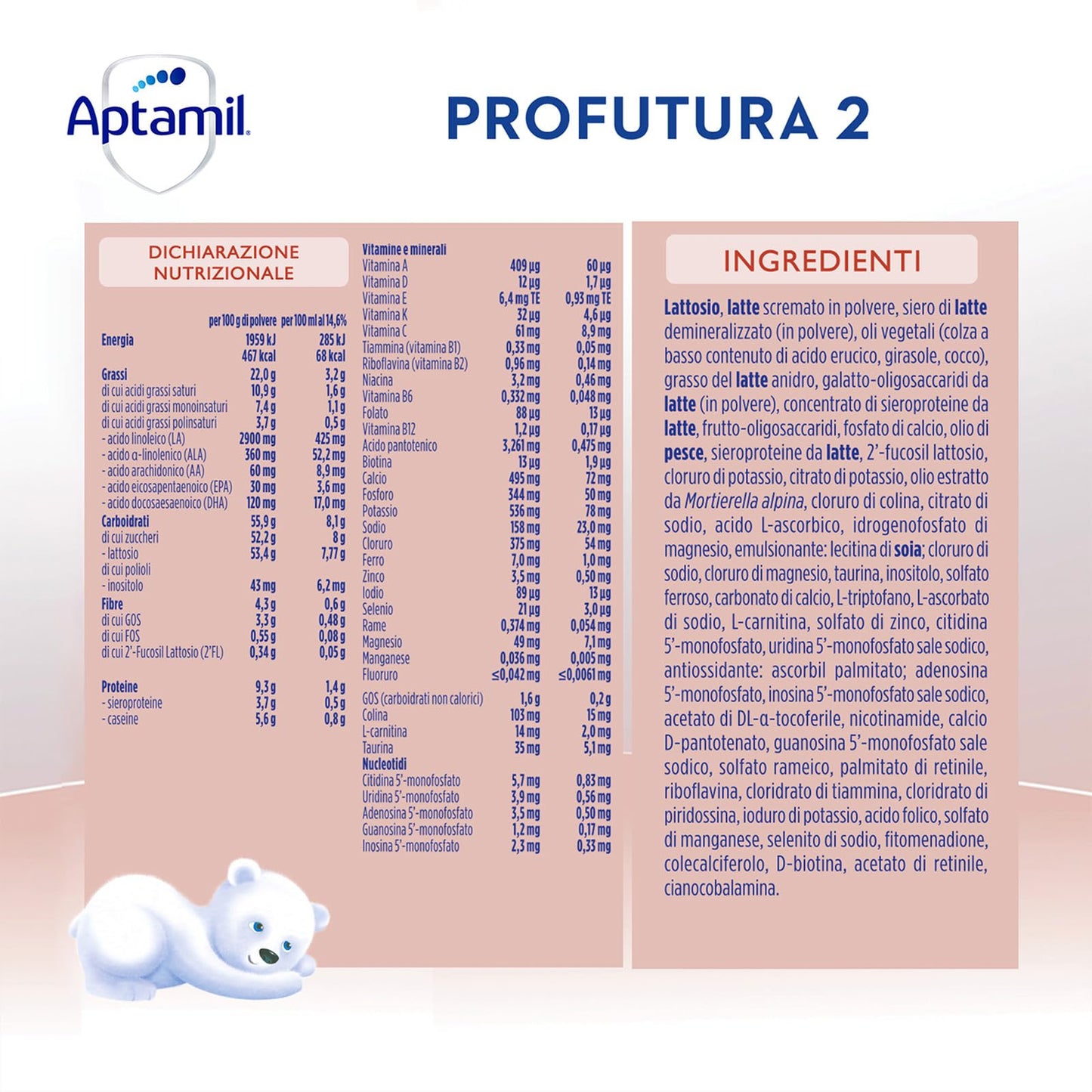 APTAMIL PROFUTURA Duobiotik 2 - Latte di Proseguimento in Polvere dal 6°compiuto al 12° mese - 1 confezione da 800g