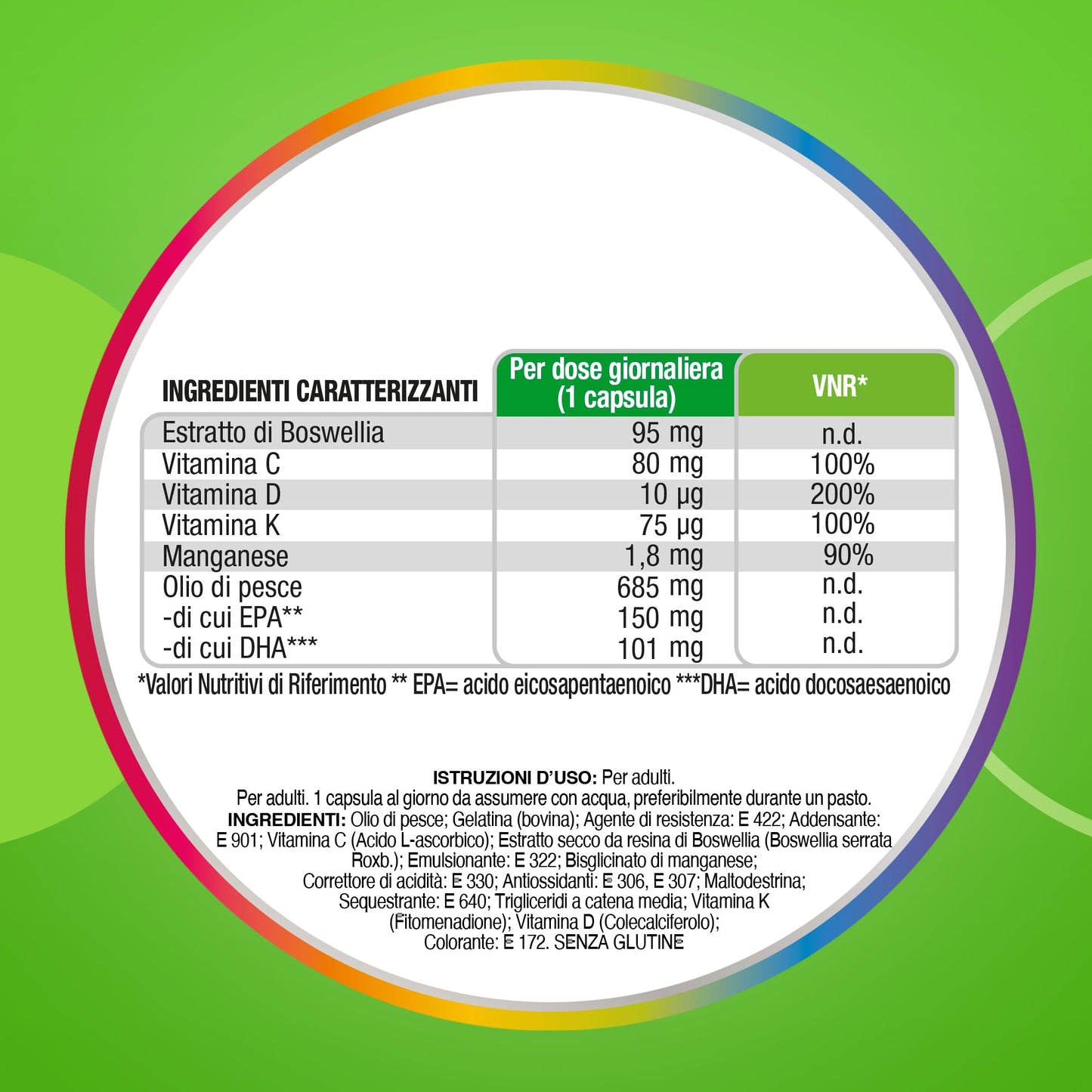 Multicentrum Movimento & Flessibilità, Integratore Alimentare con Boswellia, Vitamina C, D, K, e Omega3, formulato per Ossa, Muscoli e Funzionalità Articolare, Adulti, 30 capsule