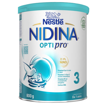NESTLÉ NIDINA Optipro 3 Latte di Crescita Polvere per Bambini da 1 anno, Latta 800g