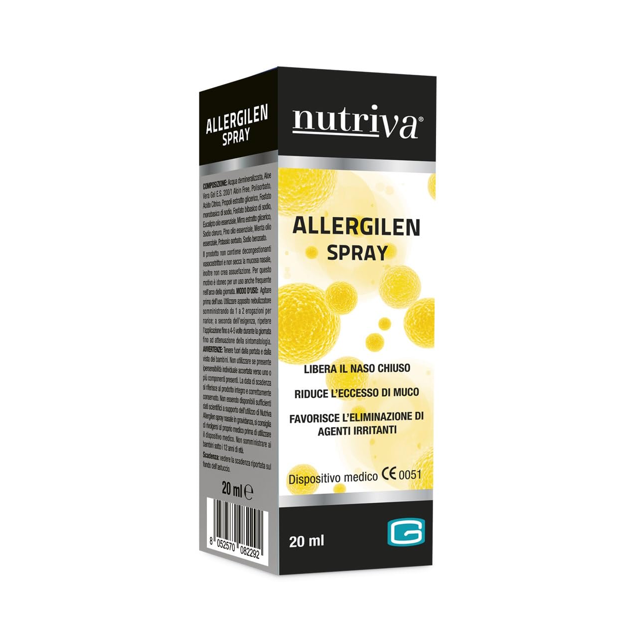 NUTRIVA Allergilen Allergie da Polline, Aloe Vera, Propoli, Eucalipto e Ribes