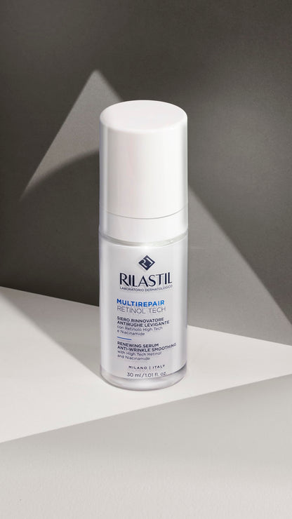 Rilastil Multirepair Retinol Tech - Siero rinnovatore antirughe levigante, 30 ml