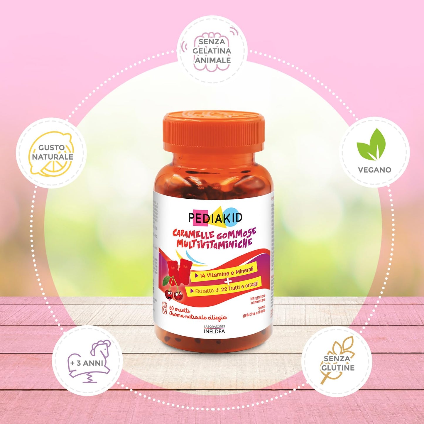 PEDIAKID - Caramelle Gommose Multivitaminiche