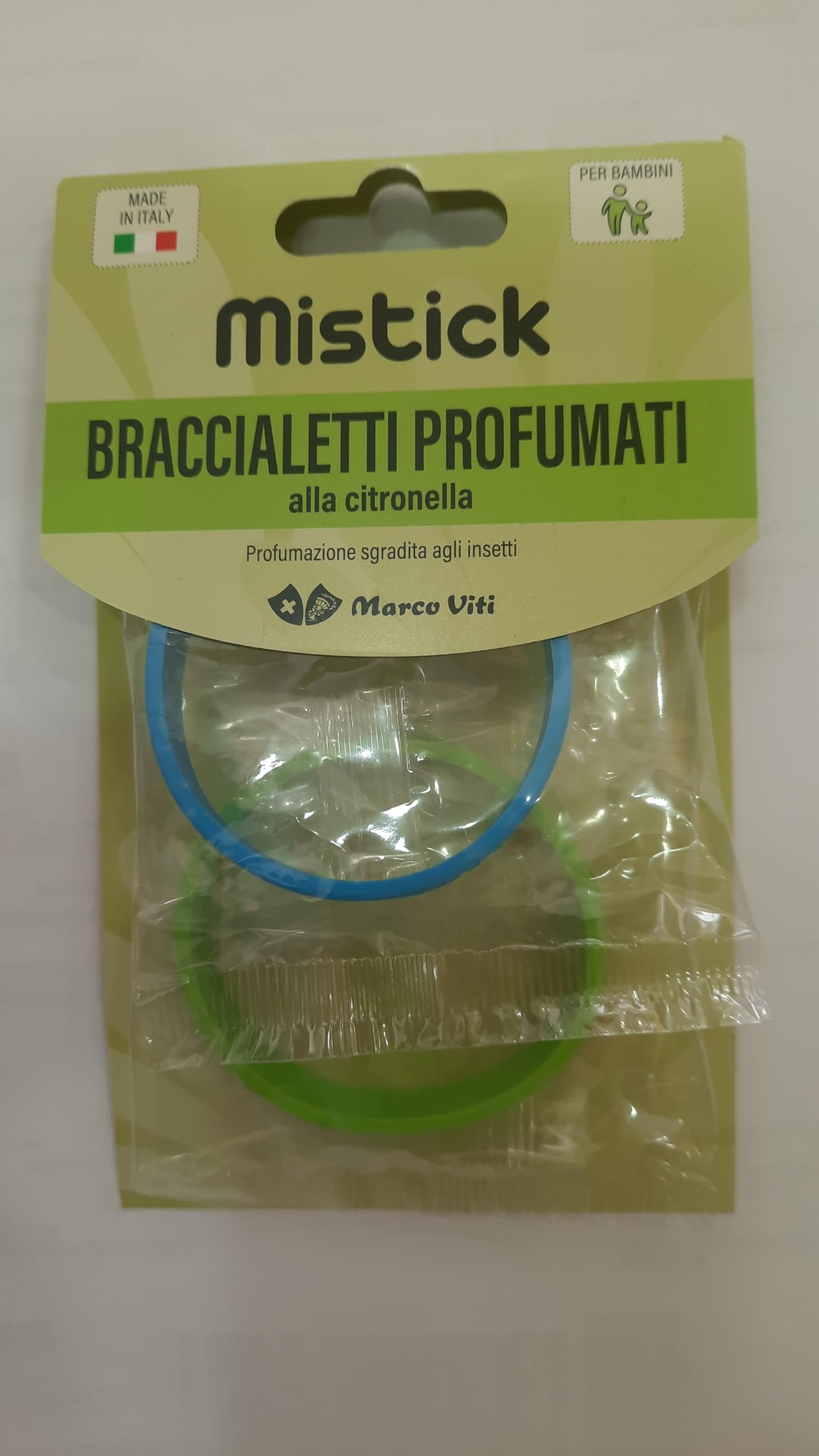MISTICK BRACCIALETTI AZZURRO + VERDE 2 PEZZI