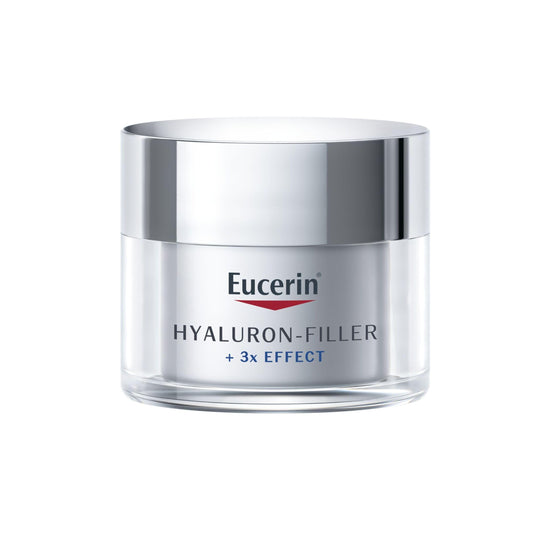 Eucerin Hyaluron-Filler Crema Giorno SPF 15 Pelli Secche 50 ml, Crema viso antirughe e idratante, Formula con SPF 15 e Acido Ialuronico per una pelle ringiovanita, Adatta per pelle secca