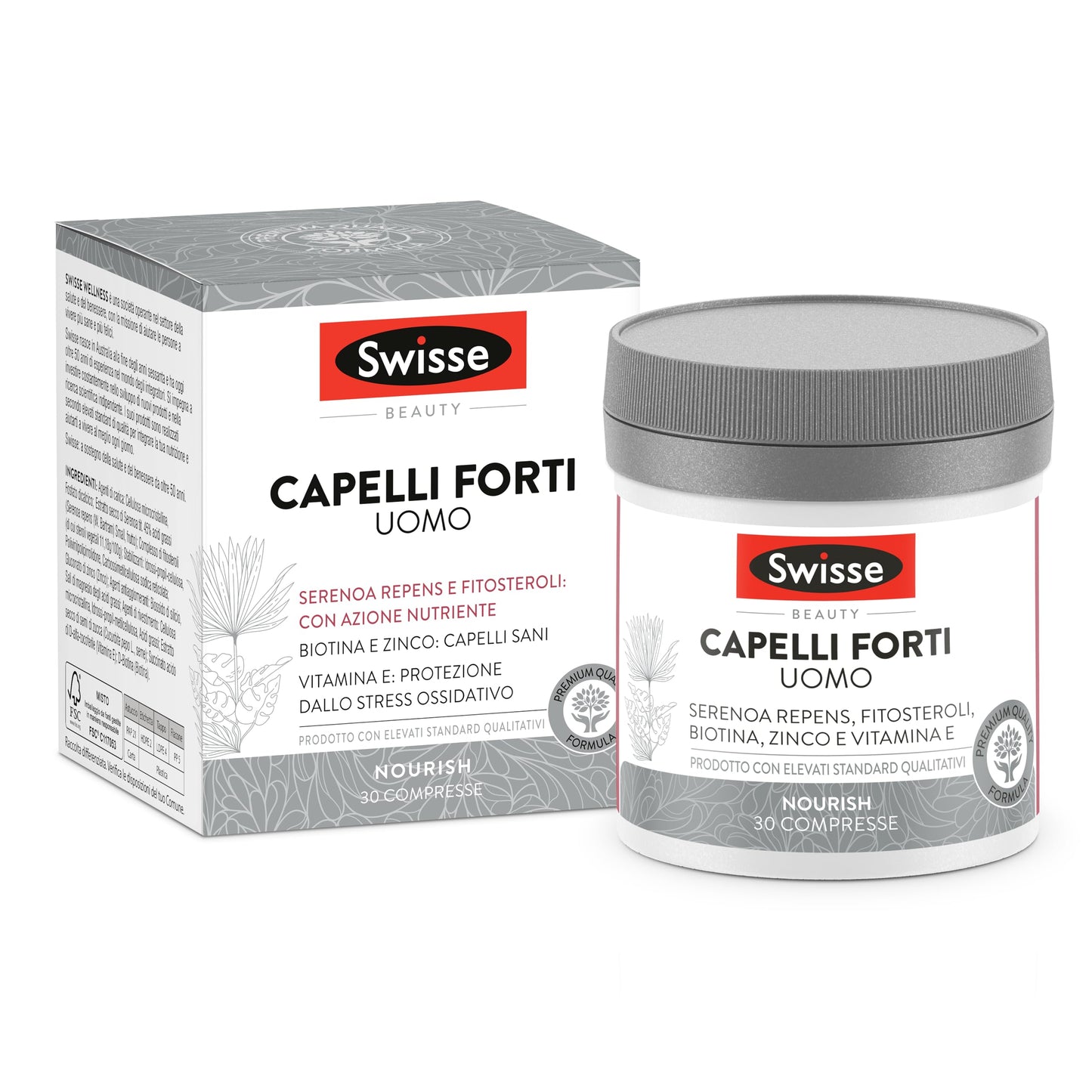 Swisse Capelli Forti Integratore Alimentare che Combina Vitamine, Minerali e Ingredienti di Origine Naturale
