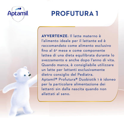 APTAMIL PROFUTURA Duobiotik 1 - Latte in polvere per Lattanti dalla Nascita al 6° mese - 3200 grammi (4 confezioni da 800g)