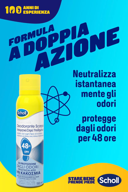 Dr. Scholl's ExpertCare Deodorante Spray per Scarpe con Tecnologia Attiva sul Controllo degli Odori