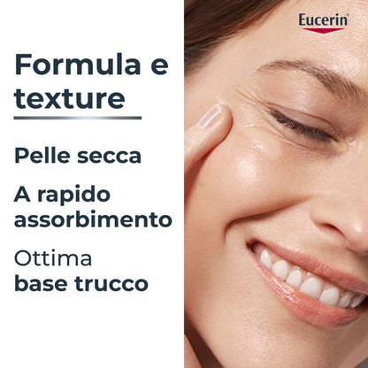 Eucerin Hyaluron-Filler Crema Giorno SPF 15 Pelli Secche 50 ml, Crema viso antirughe e idratante, Formula con SPF 15 e Acido Ialuronico per una pelle ringiovanita, Adatta per pelle secca