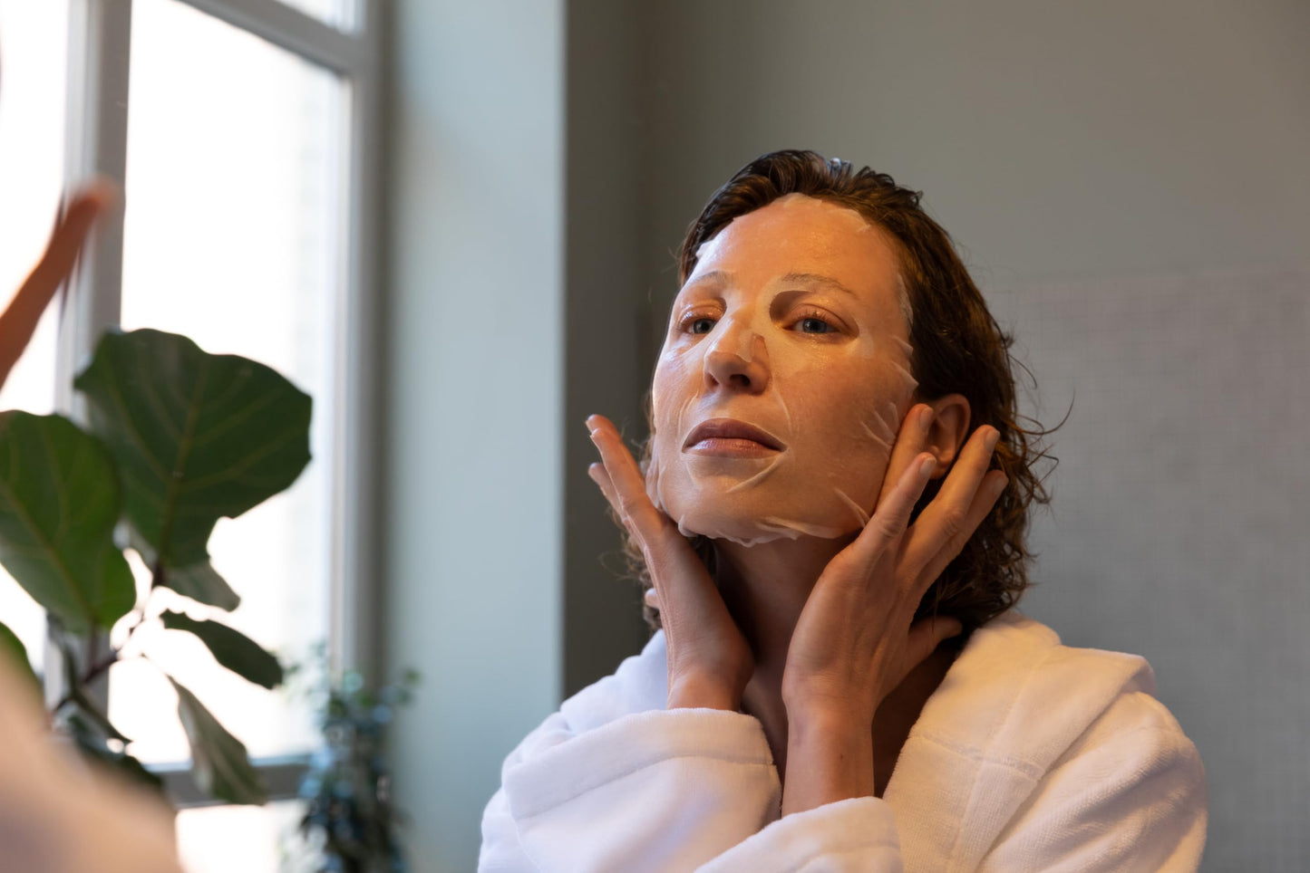 Dermaroller - Maschera viso all'acido ialuronico contro la pelle secca - Skincare (Premium) Idrata, riduce le rughe, favorisce la formazione di collagene - 1 x 10 pezzi) (confezione da 10)