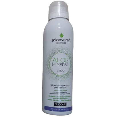 Zuccari AloeMineral Viso Essenza Rugiada, Spray da 150ml, Con Aloe Vera da Zone Vulcaniche, Acido Jaluronico da Aloe, Estratto di Faggio e Hamamelis, Idratazione e Protezione per Pelli Sensibili