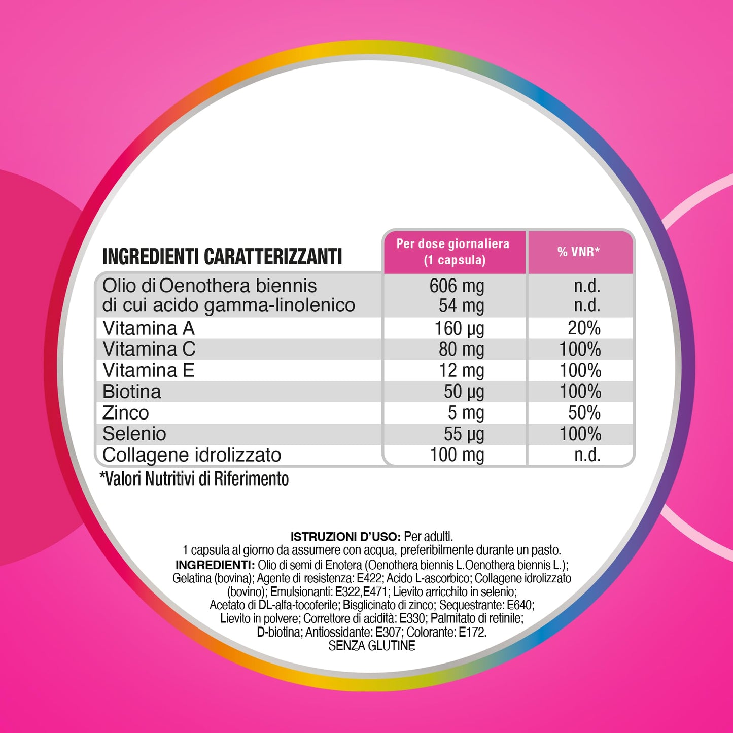 Multicentrum Bellezza & Collagene, Integratore Alimentare con Collagene, Biotina, Vitamina C, Olio di Enotera, formula completa per pelle, capelli, unghie, Adulti, 30 capsule