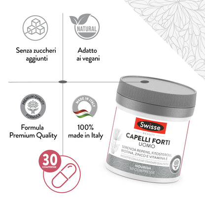Swisse Capelli Forti Integratore Alimentare che Combina Vitamine, Minerali e Ingredienti di Origine Naturale
