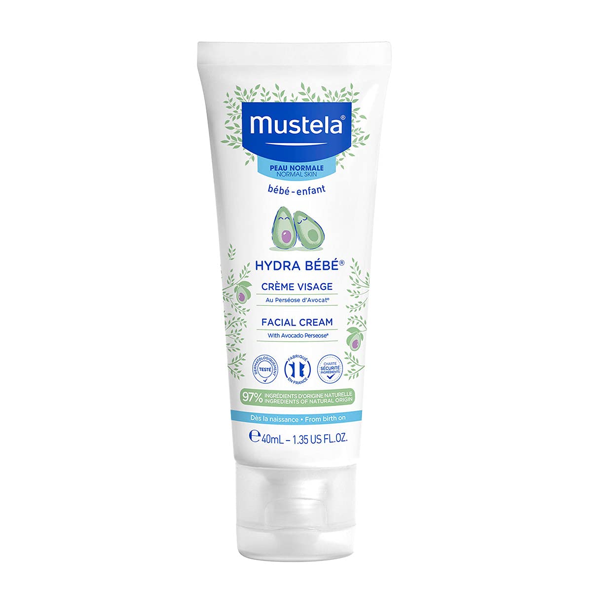 Mustela Bébé-Enfant Hydra Bebe Viso Cream With Avocado 40 ml