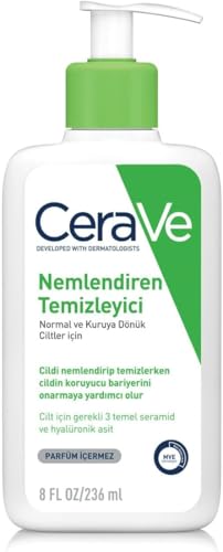 cerave, detergente idratante, per pelle normale o secca, 236 ml