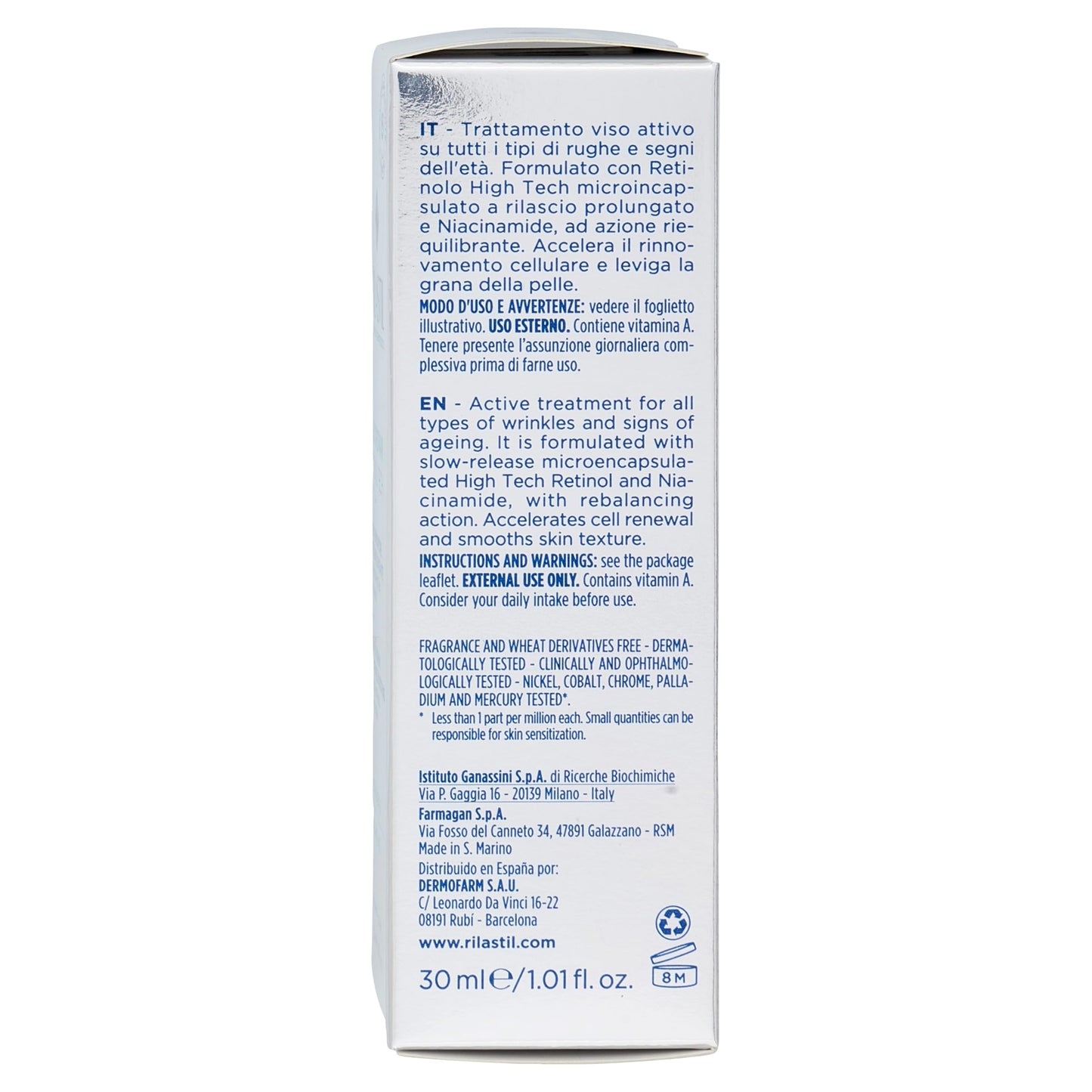 Rilastil Multirepair Retinol Tech - Siero rinnovatore antirughe levigante, 30 ml