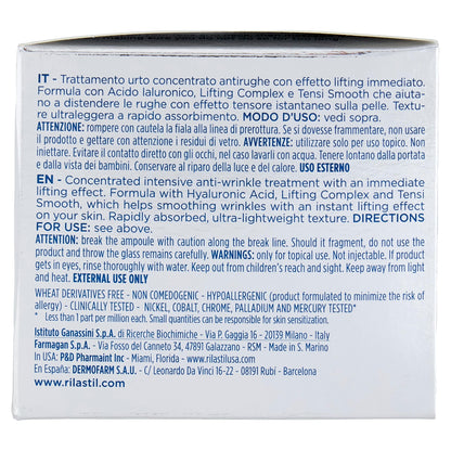 Rilastil Hydrotenseur Fiale Antirughe Liftanti, Trattamento Urto Concentrato, Effetto Lifting, Texture Ultra Leggera a Rapido Assorbimento, Confezione de 7x1 ml