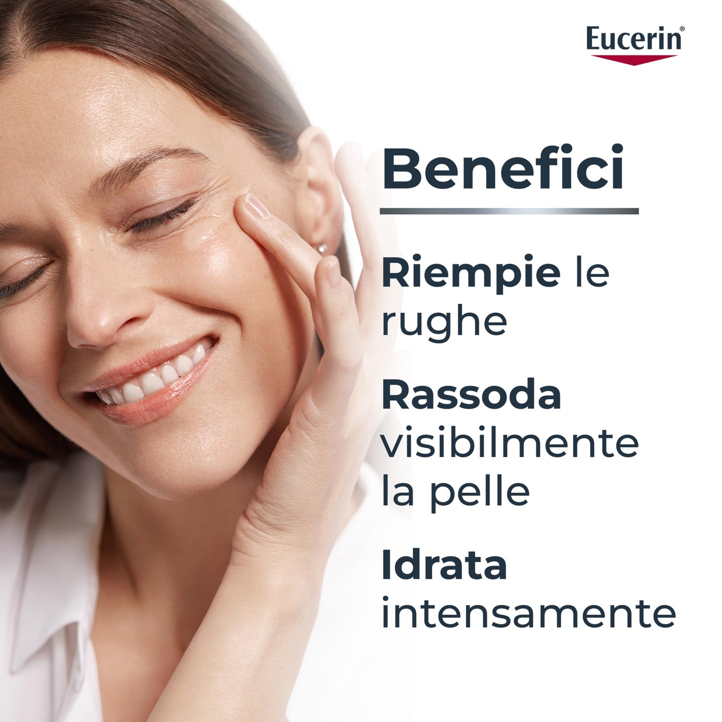 Eucerin Hyaluron-Filler Crema Giorno SPF 15 Pelli Secche 50 ml, Crema viso antirughe e idratante, Formula con SPF 15 e Acido Ialuronico per una pelle ringiovanita, Adatta per pelle secca