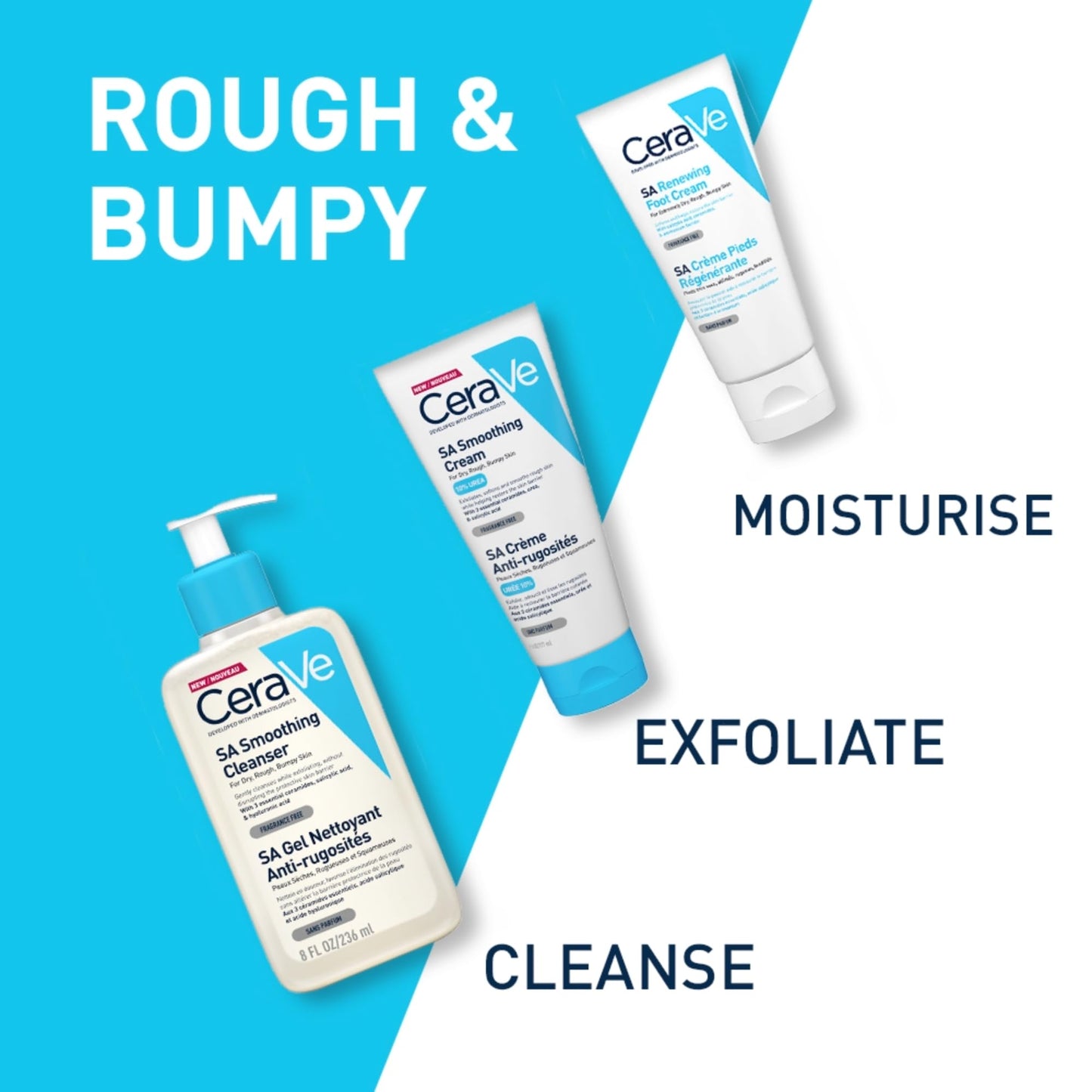 CeraVe SA Crema Lisciante Idratante per pelli secche, ruvide e Bumpy - 177 ml