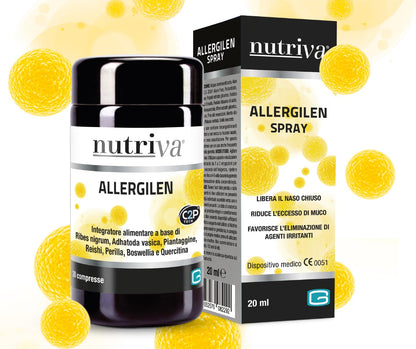 NUTRIVA Allergilen Allergie da Polline, Aloe Vera, Propoli, Eucalipto e Ribes